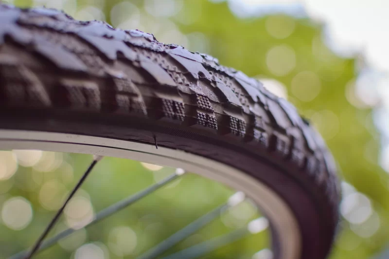 Велосипедная покрышка. Малая глубина резкости