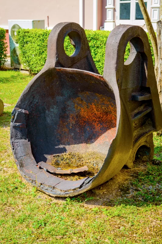 Old bucket for of tin mining operations
