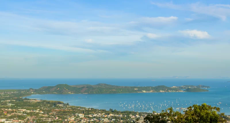 Panoramic view from the hill Big Buddha