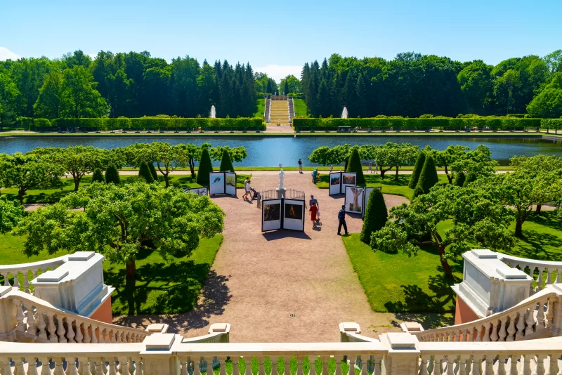Outdoor exhibition in a park