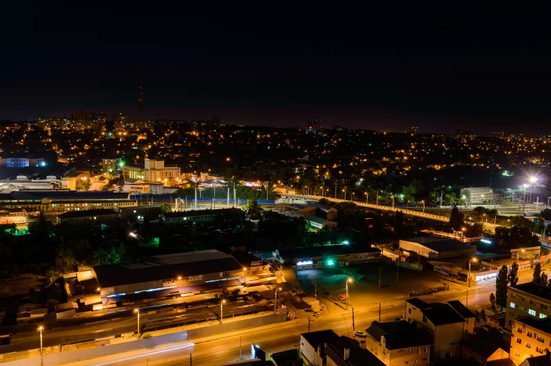 Вид на ночной город