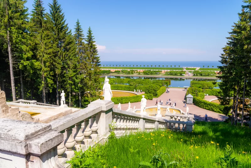 Peterhof: Grand Cascade and Gulf of Finland view
