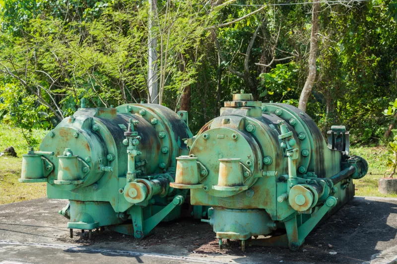 Mechanism used at tin mining works