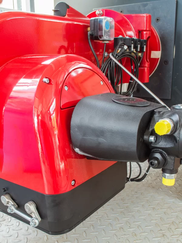 Современный промышленный горелочный блок: детальный вид