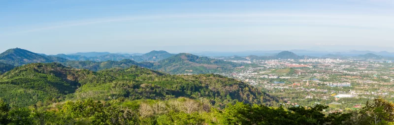 Panoramic view from the hill Big Buddha