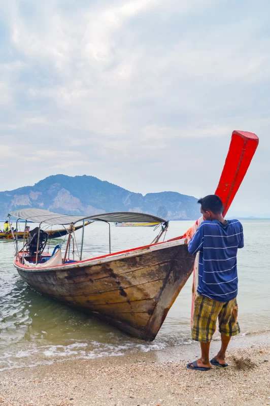 Traditional Thai longtail boat