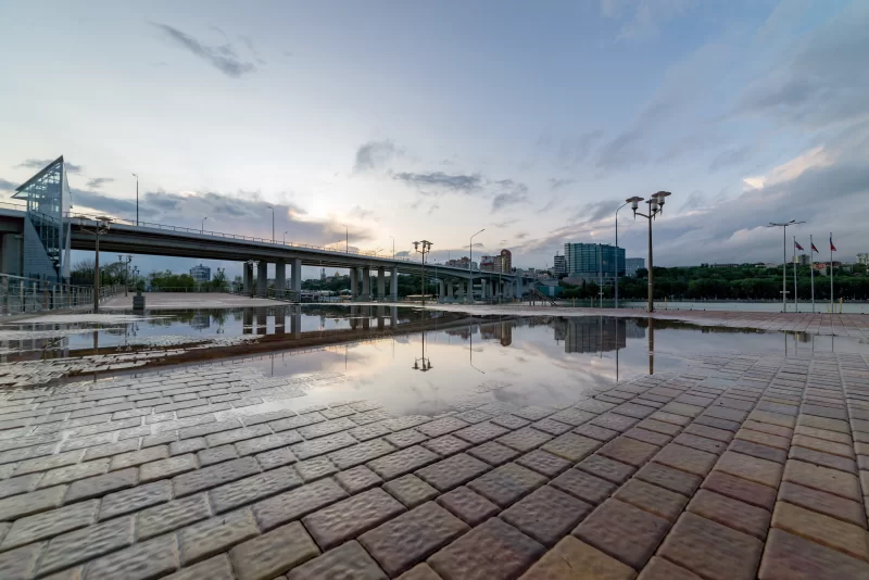 Утренний городской пейзаж