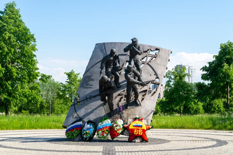 Monument to Russian special forces soldiers