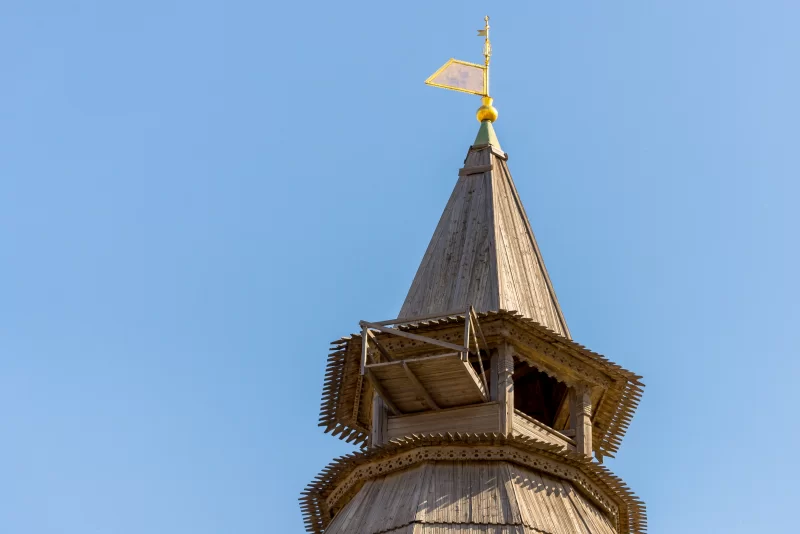 Деревянная крыша башни Казанского Кремля