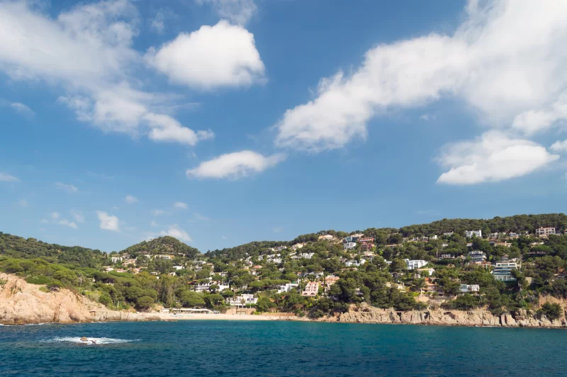 Costa Brava landscape bank of sea