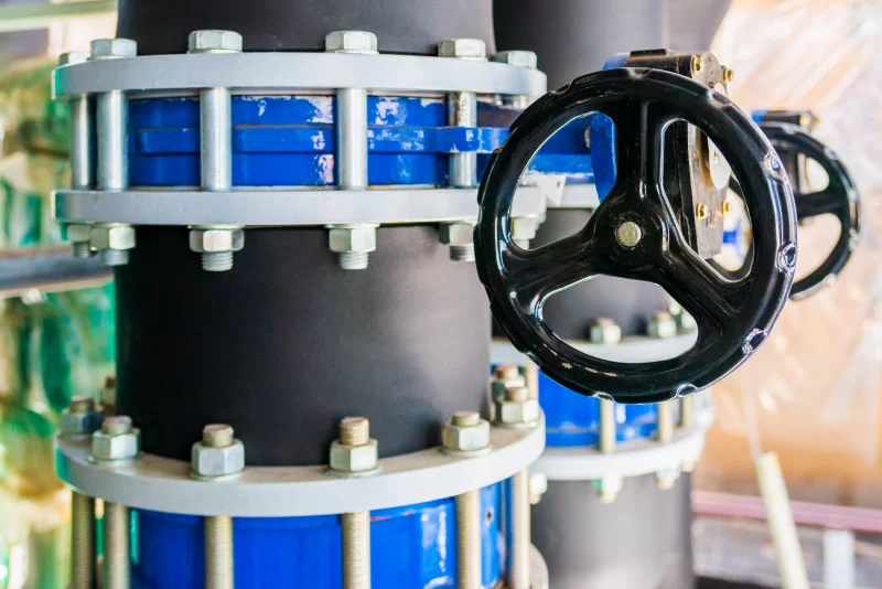 Промышленный трубопровод с вентилем