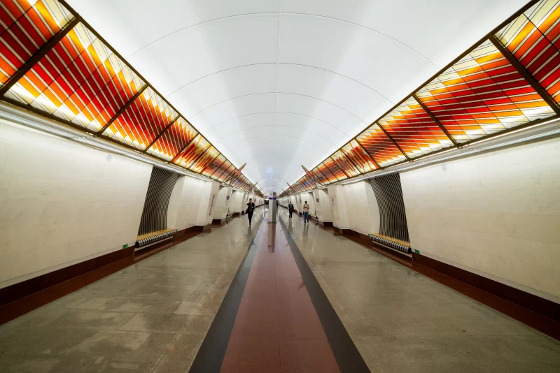 Station of the St. Petersburg subway Prospekt Slavy