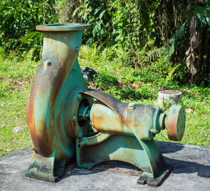 Part of old mechanism used at tin mining works
