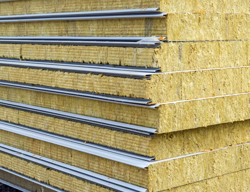 Стопка изоляционных сэндвич-панелей