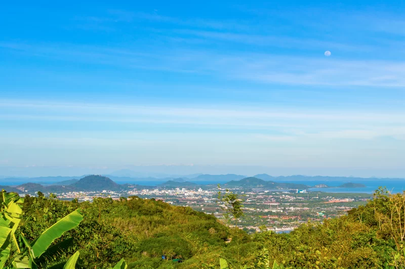 Panoramic view from the hill Big Buddha