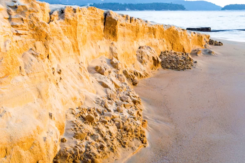 Текстура песка цветных песчаных скал