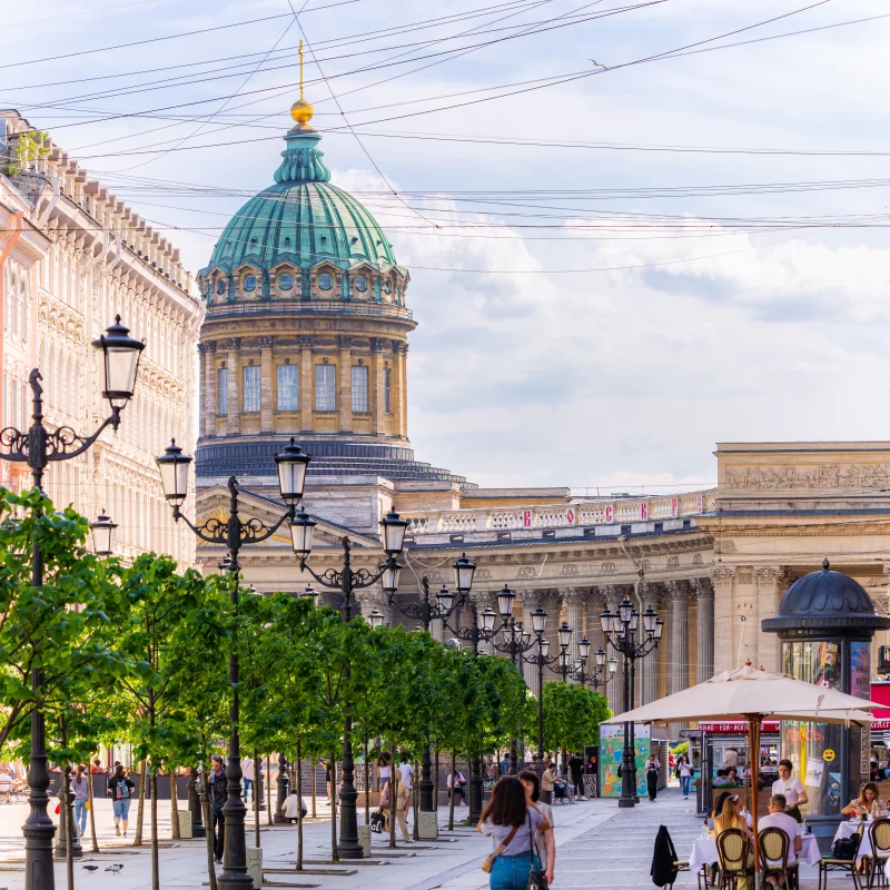 Kazan Cathedral and Nevsky Prospekt
