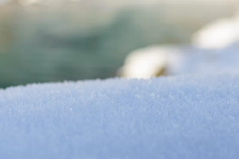 Крупный план снега, текстура