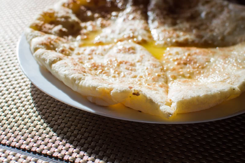 Flatbread with melted butter