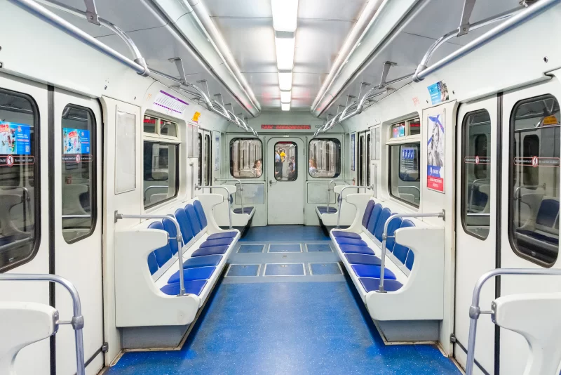 Metro subway free seats in lockdown time