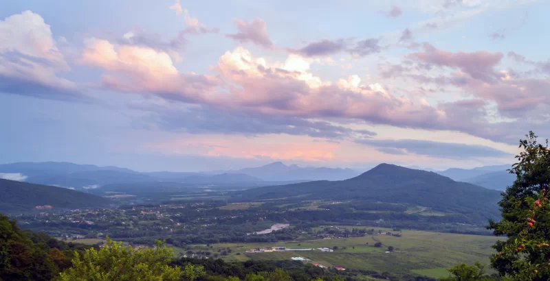 Sunset in the mountains