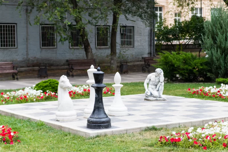 Giant chess board in Gorky Park